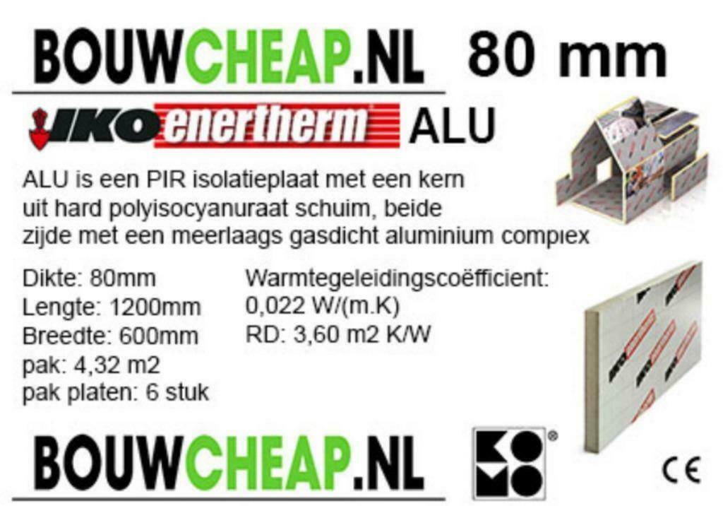 ISOLATIEPLATEN PIR EN DAKBEDEKKING BOUWCHEAP MET SUBSIDIE, Ophalen of Verzenden, Nieuw