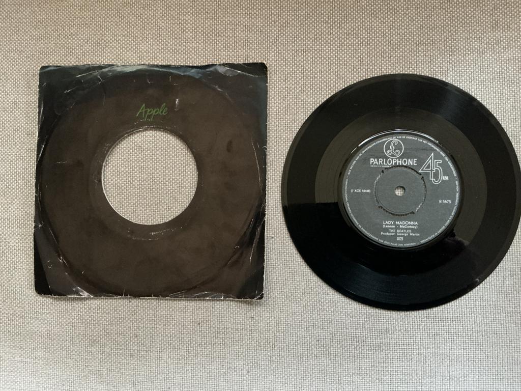 The Beatles single vinyl. Lady Madonna., Cd's en Dvd's, Vinyl Singles, Ophalen of Verzenden, Gebruikt, Pop