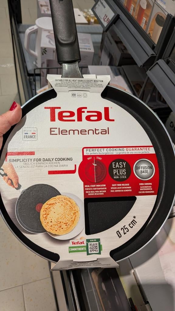 Tefal Pannenkoekenpan 25cm - Niet geschikt voor inductie, Huis en Inrichting, Keuken | Potten en Pannen, Ophalen of Verzenden