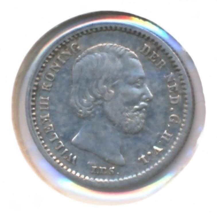 Nederland 5 Cent 1859 Willem III, Postzegels en Munten, Munten | Nederland, Koning Willem III, Zilver, Ophalen of Verzenden, Losse munt
