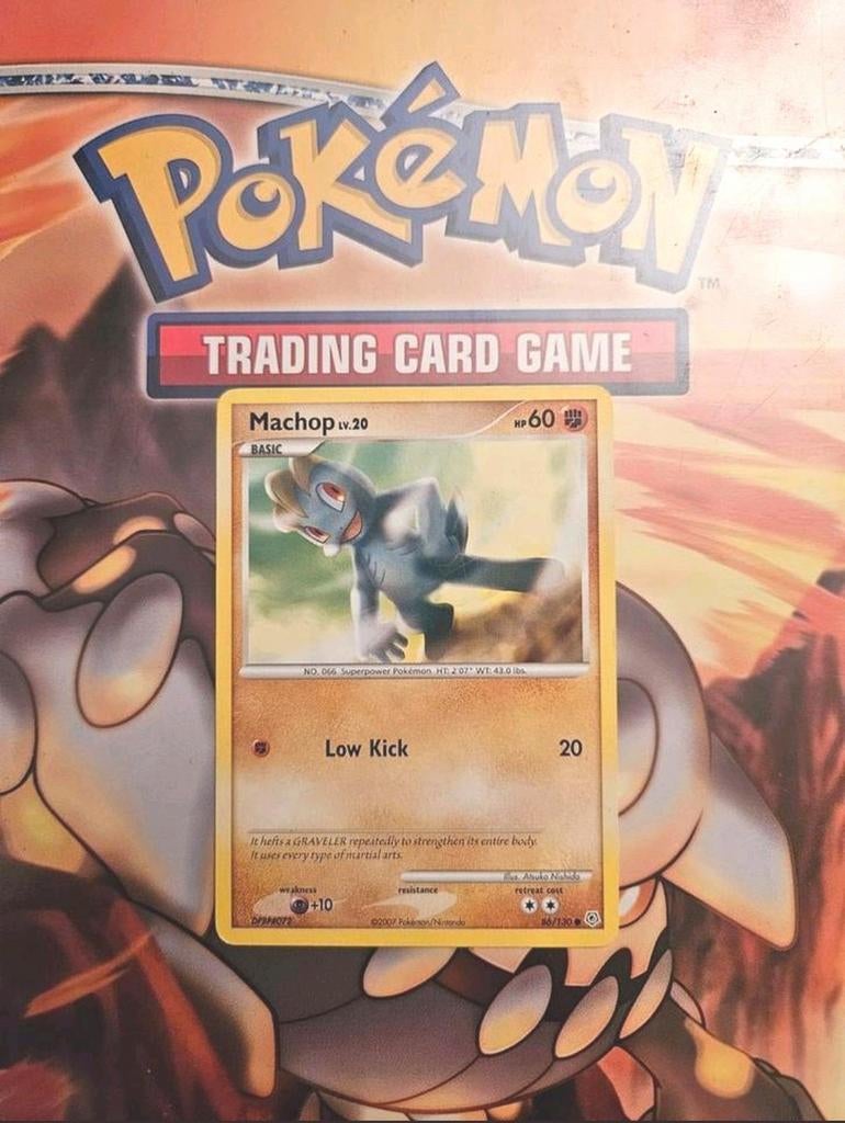 Machop 86/130 Pokemon Diamond&Pearl base set pokemon kaart, Ophalen of Verzenden, Gebruikt, Losse kaart