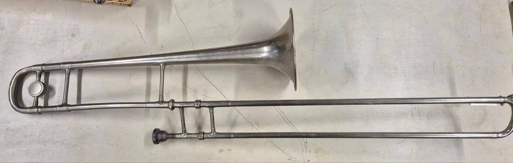 Vintage F. Besson Schuiftrombone - Parijs, Muziek en Instrumenten, Gebruikt, ., Ophalen of Verzenden, F. Besson