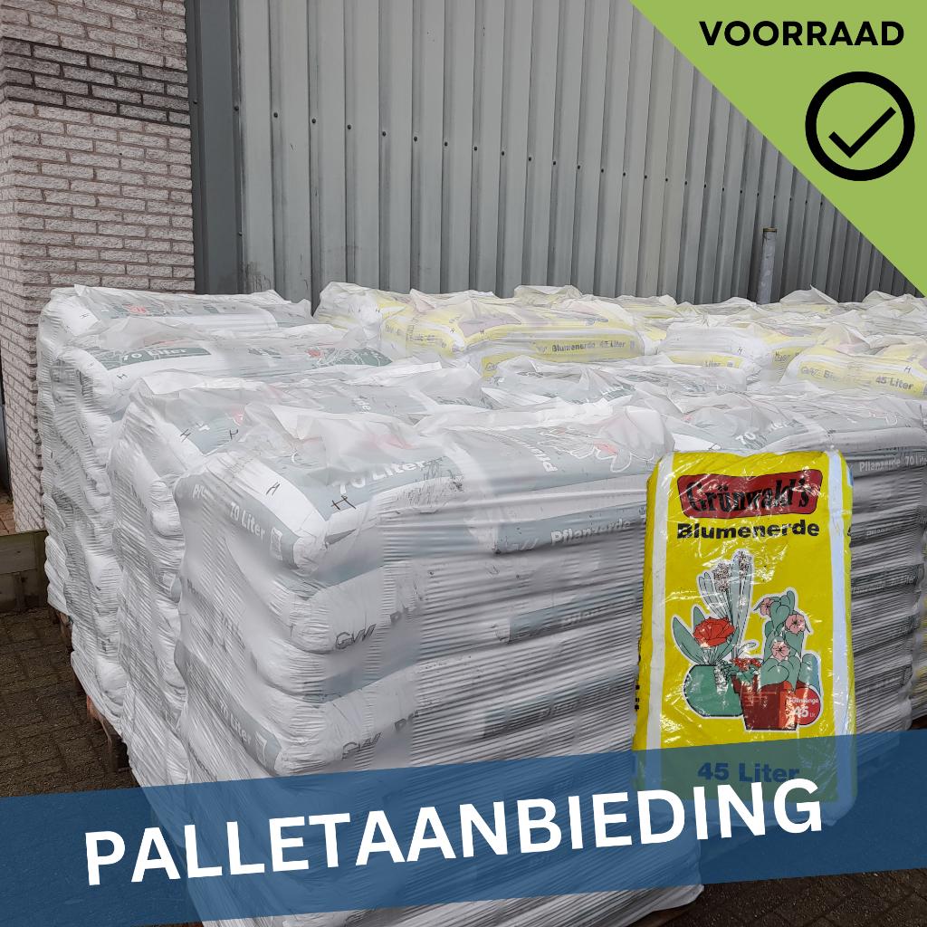 PALLETACTIE: Potgrond, tuinaarde, tuinturf, houtsnippers, Ophalen, Potgrond