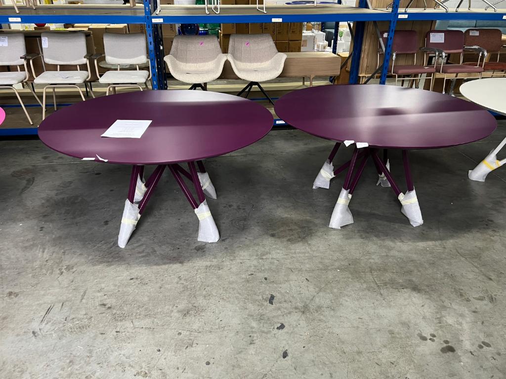 Nieuwekans x Studio Henk Custom eettafel 140 Aubergine, Nieuwekans.nl x Studio Henk, Rond, Nieuw, Ophalen of Verzenden