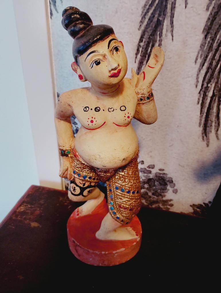 Antieke Birmese Myanmar hout sculptuur eind 19e eeuw, Antiek en Kunst, Kunst | Niet-Westerse kunst, Ophalen of Verzenden