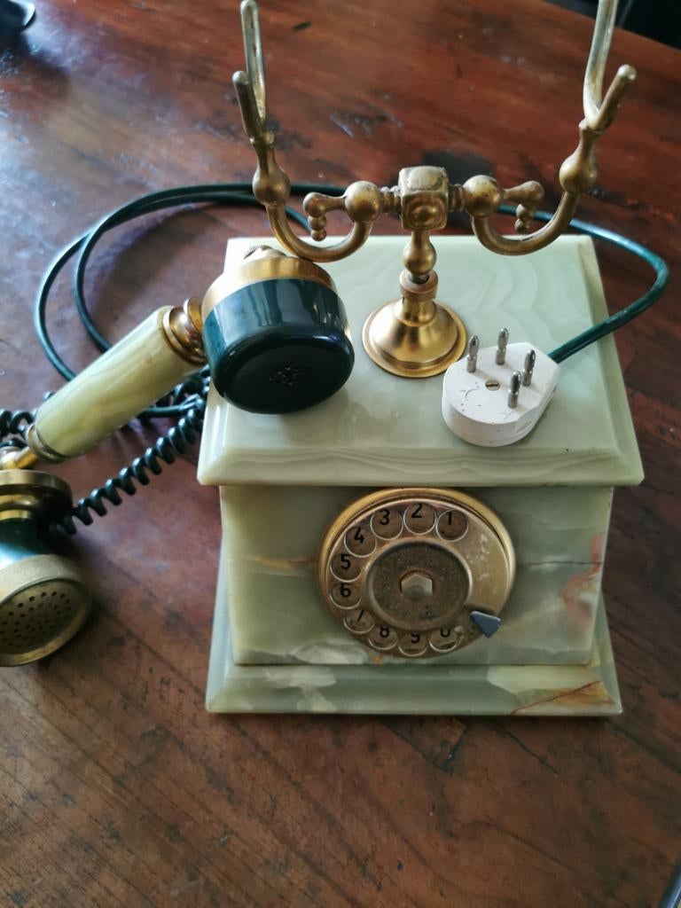 Antieke Telefoon van Onyx, Ophalen of Verzenden