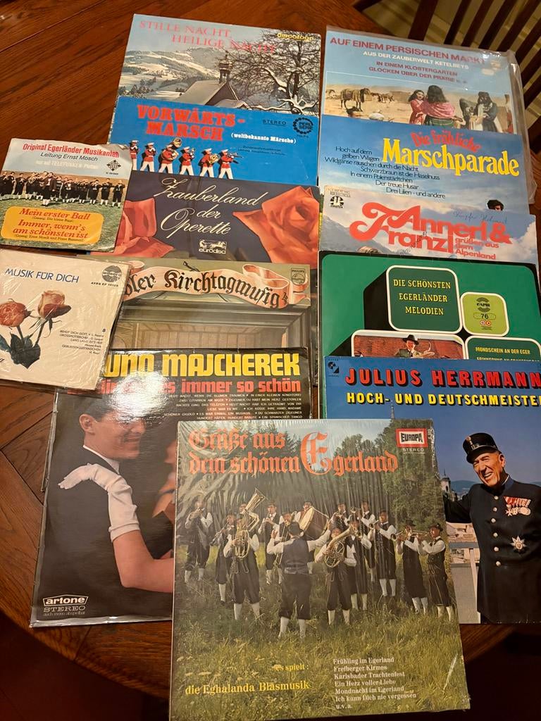 Diverse LP's: Egerländer, Marsmuziek, Operette, Ophalen of Verzenden, Gebruikt