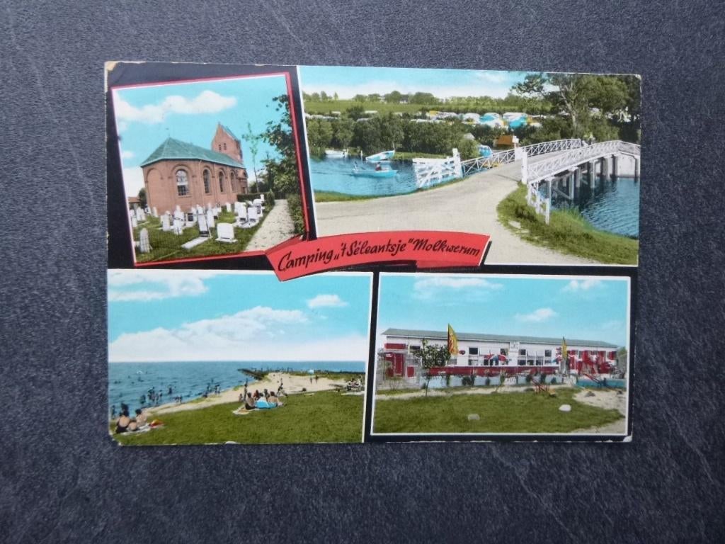 Molkwerum, camping 't Seleatsje  15ct zegel, Verzamelen, Ansichtkaarten | Nederland, Verzenden, 1960 tot 1980, Gelopen, Noord-Brabant
