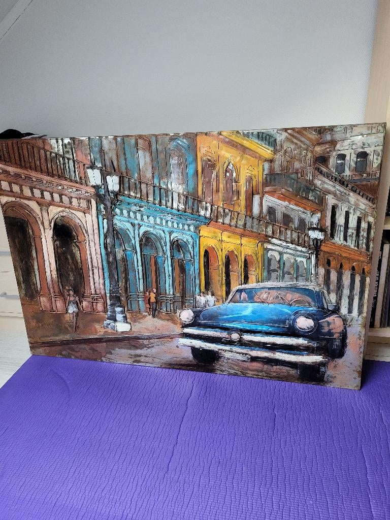 Metaal schilderij  Cuba, Ophalen