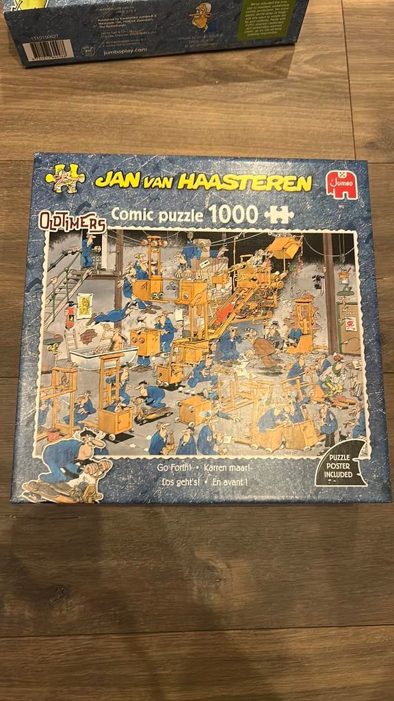 Nieuw jan van haasteren oldtimers karren maar, Ophalen of Verzenden, 500 t/m 1500 stukjes, Nieuw, Legpuzzel