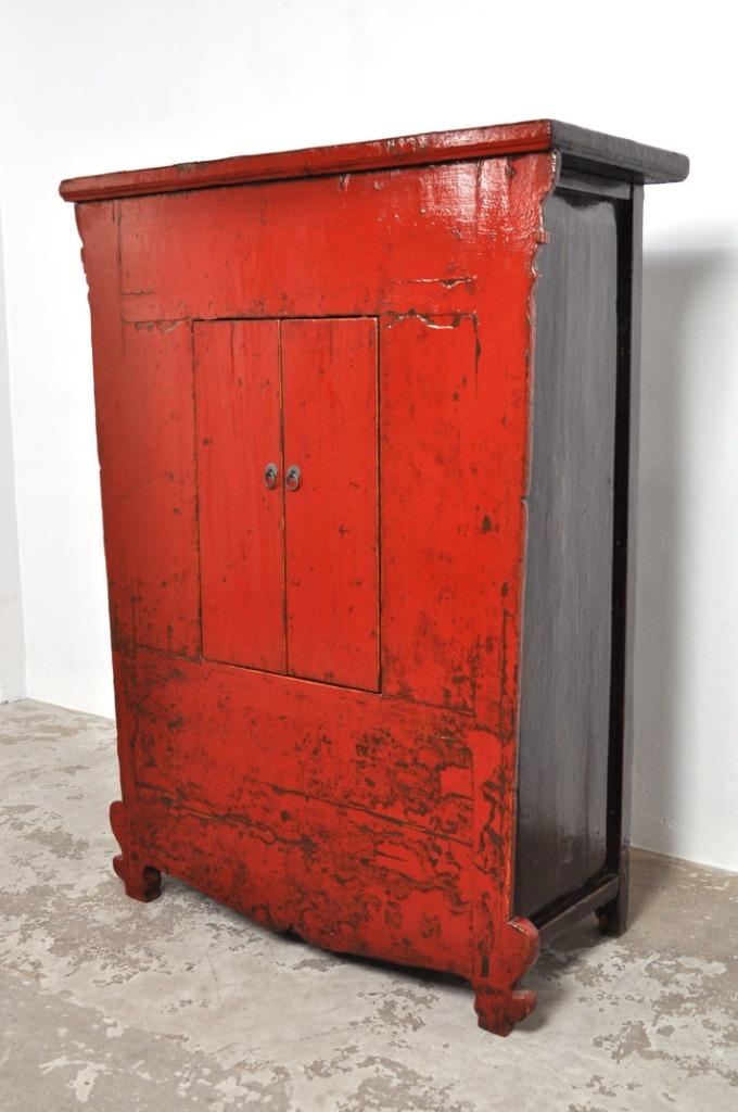 Antieke Chinese kast China cabinet vintage halkast, Ophalen of Verzenden, Gebruikt
