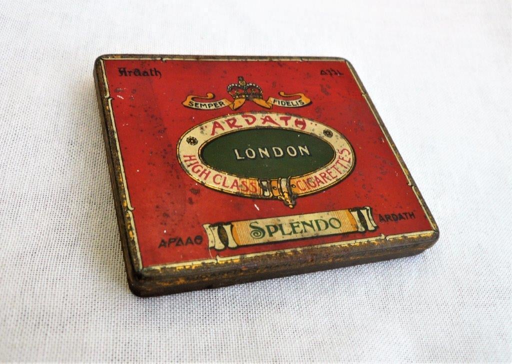Blikje (leeg) . Ardath splendo high class cigarettes., Verzamelen, Ophalen of Verzenden, Gebruikt, Tabaksdoos of Verpakking