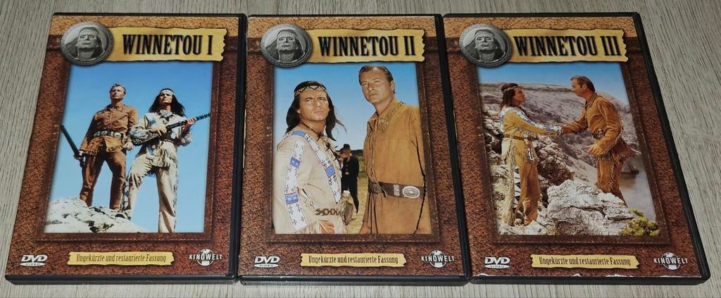 Winnetou Trilogie DVD Boxset - Klassiekers! - Geen NL, Cd's en Dvd's, Dvd's | Tv en Series, Alle leeftijden, Boxset, Ophalen of Verzenden