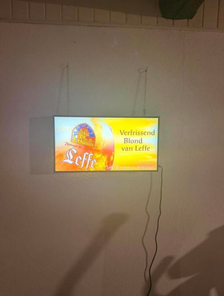 Leffe lichtbord, Ophalen, Gebruikt