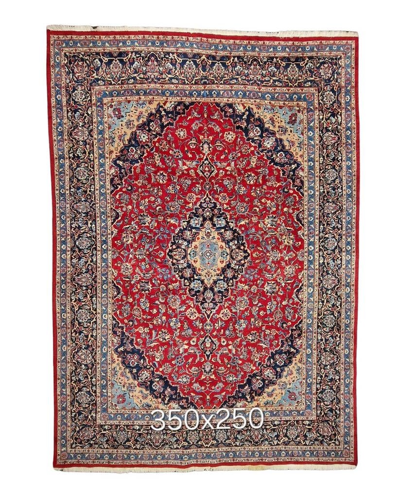 groot Perzisch tapijt Kashan 350x250 wollen vloerkleed iran, Huis en Inrichting, Stoffering | Tapijten en Kleden, 1185VB, De handelmaatschappij