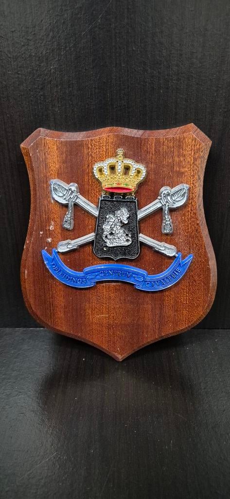 Schildje Cavalerie school, Ophalen of Verzenden, Landmacht, Nederland, Embleem of Badge