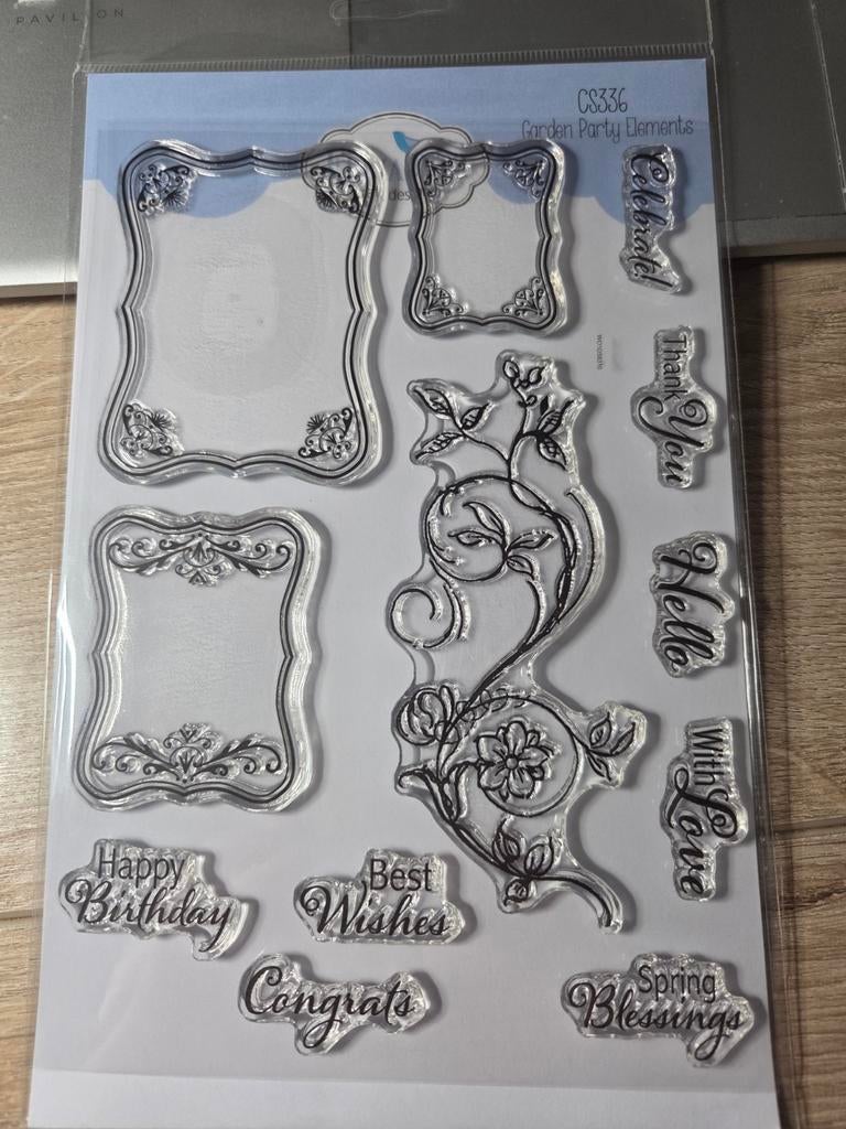 stempel ECD CS336 gardeb party elements, Ophalen of Verzenden, Nieuw, Clearstamp