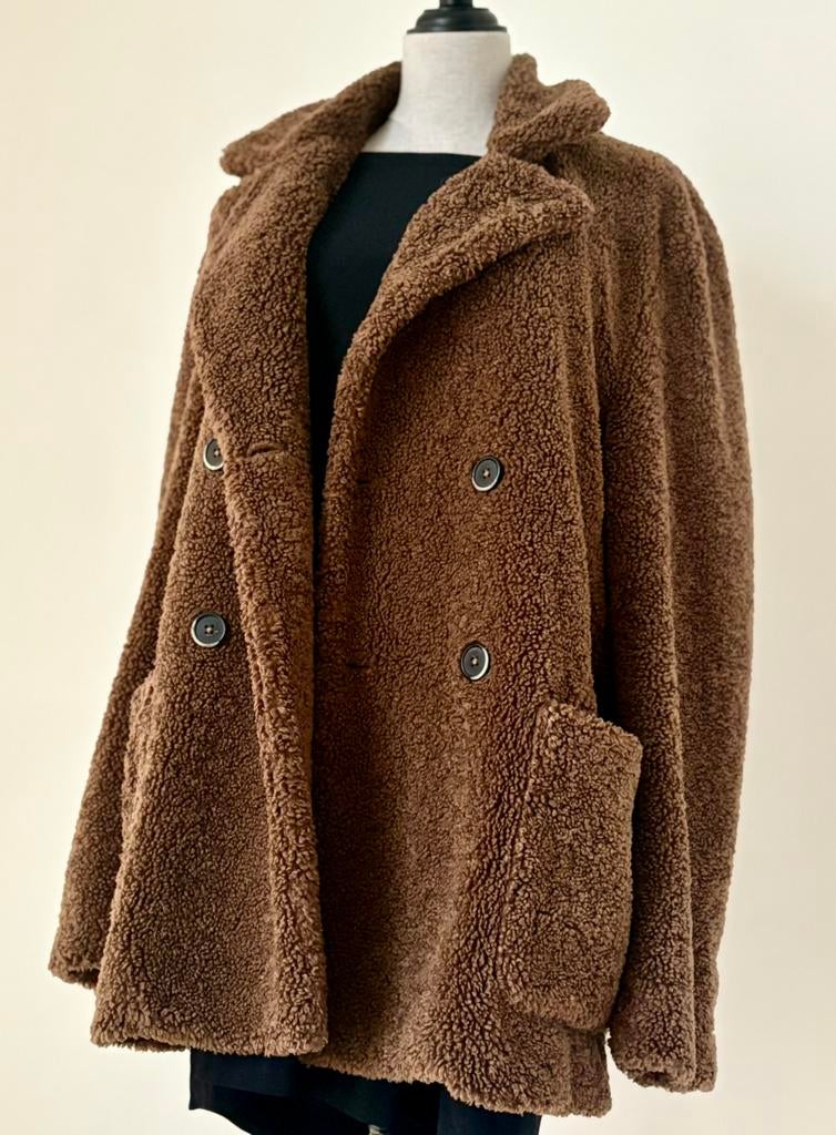 Barena (Loro Piana) /Pauw 40/42 (IT48) twv 1.200 teddy jas, Kleding | Dames, Jassen | Winter, Ophalen of Verzenden, Zo goed als nieuw
