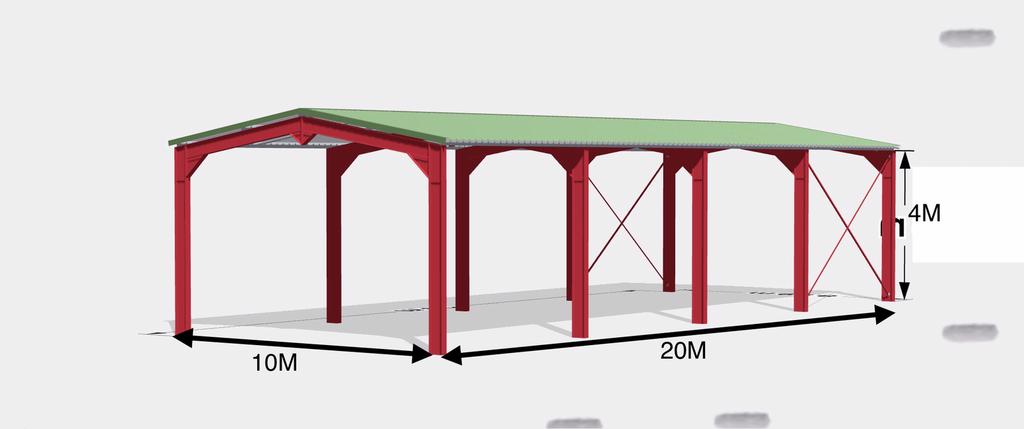 Loods 10x20x4m, Ophalen of Verzenden, Zo goed als nieuw