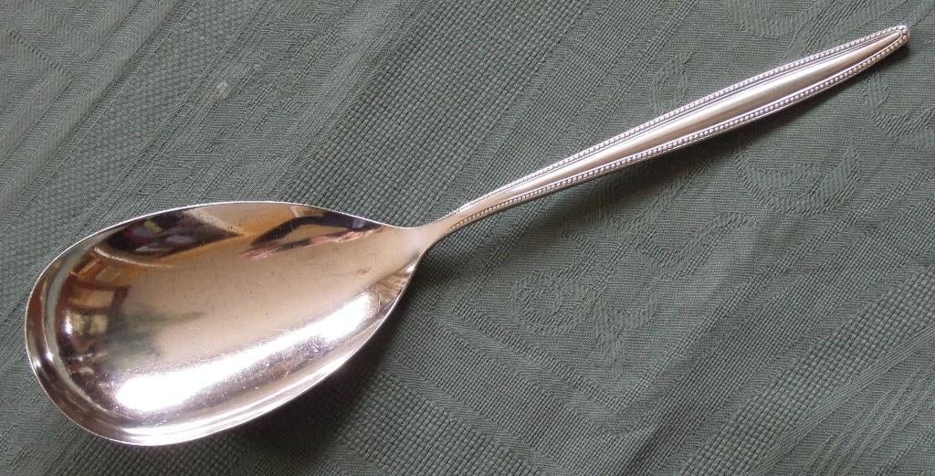 Nr G149: 1 Verzilverde Gero rijstlepel Perle Royale, Antiek en Kunst, Ophalen of Verzenden
