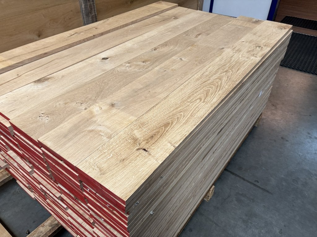 Rustieke eiken meubelplanken 2x18 cm  gedroogd en geschaafd, Doe-het-zelf en Verbouw, Hout en Planken, Ophalen of Verzenden, Nieuw