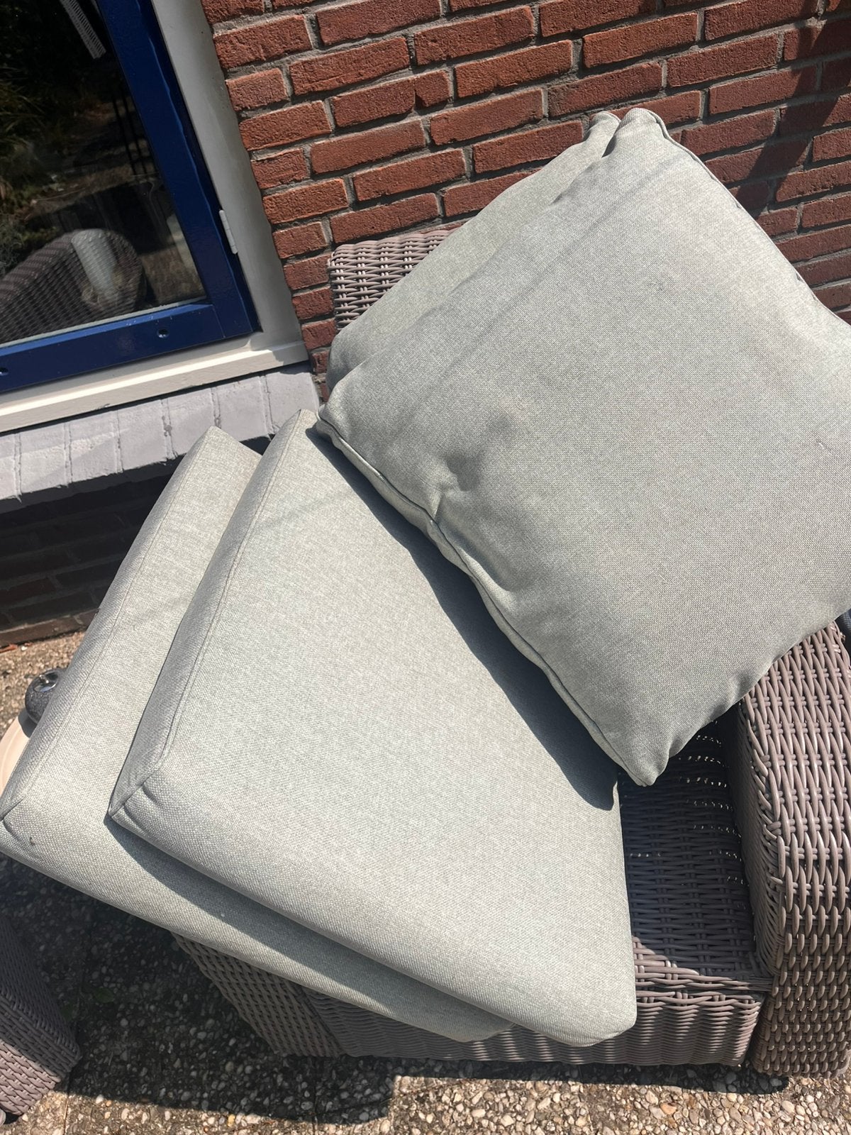 Lounge stoel kussens 2rug 2 zit, Ophalen, Gebruikt, Overige materialen, Stoel