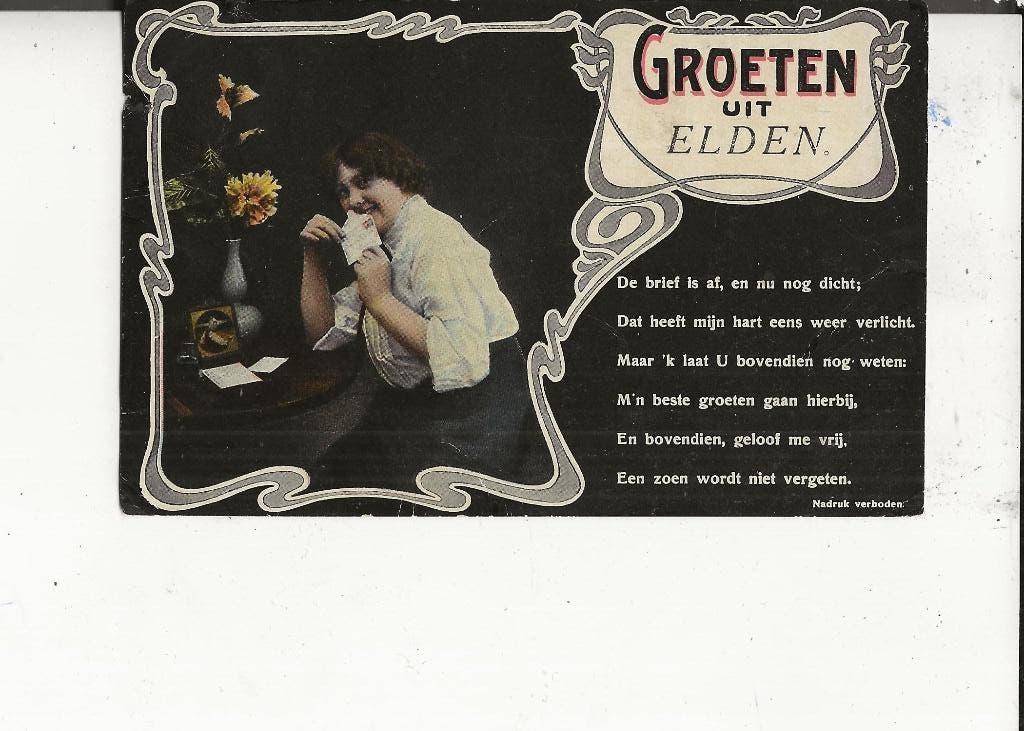 Elden Groeten uit De brief is af naar Kwintsheul, Verzamelen, Ophalen of Verzenden, Voor 1920, Gelopen, Drenthe