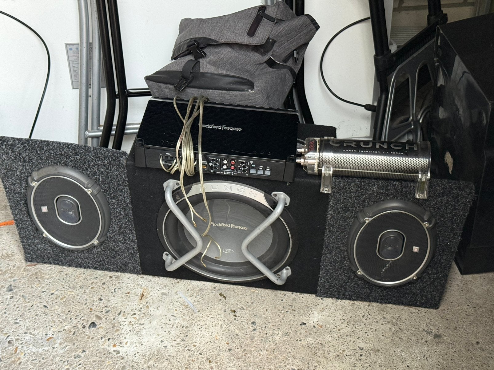 Subwoofer met versterker en speakers, Ophalen, Gebruikt