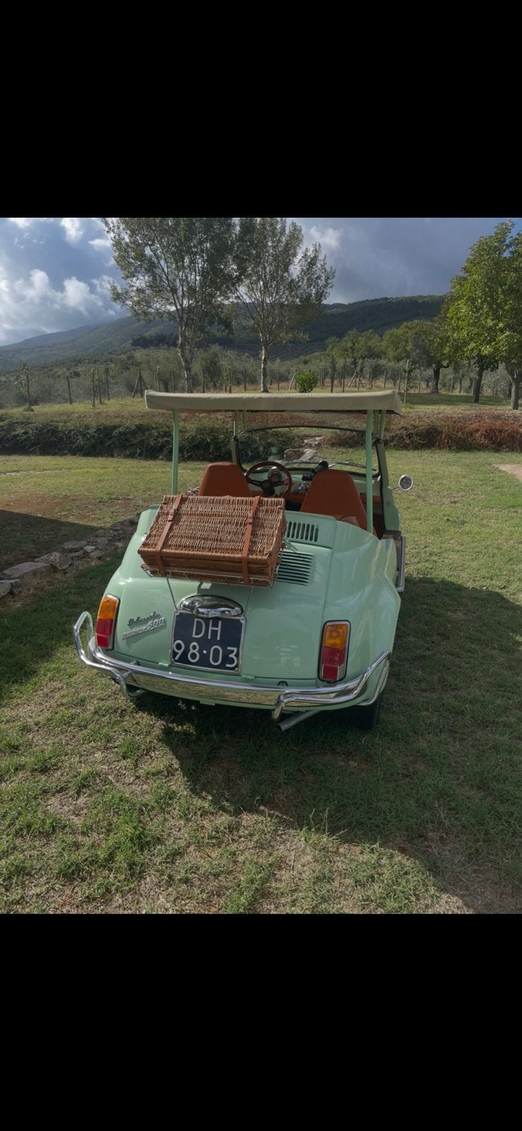 Fiat 500 met 650 cc "jolly" kleur pistache in nieuwstaat, foto 10