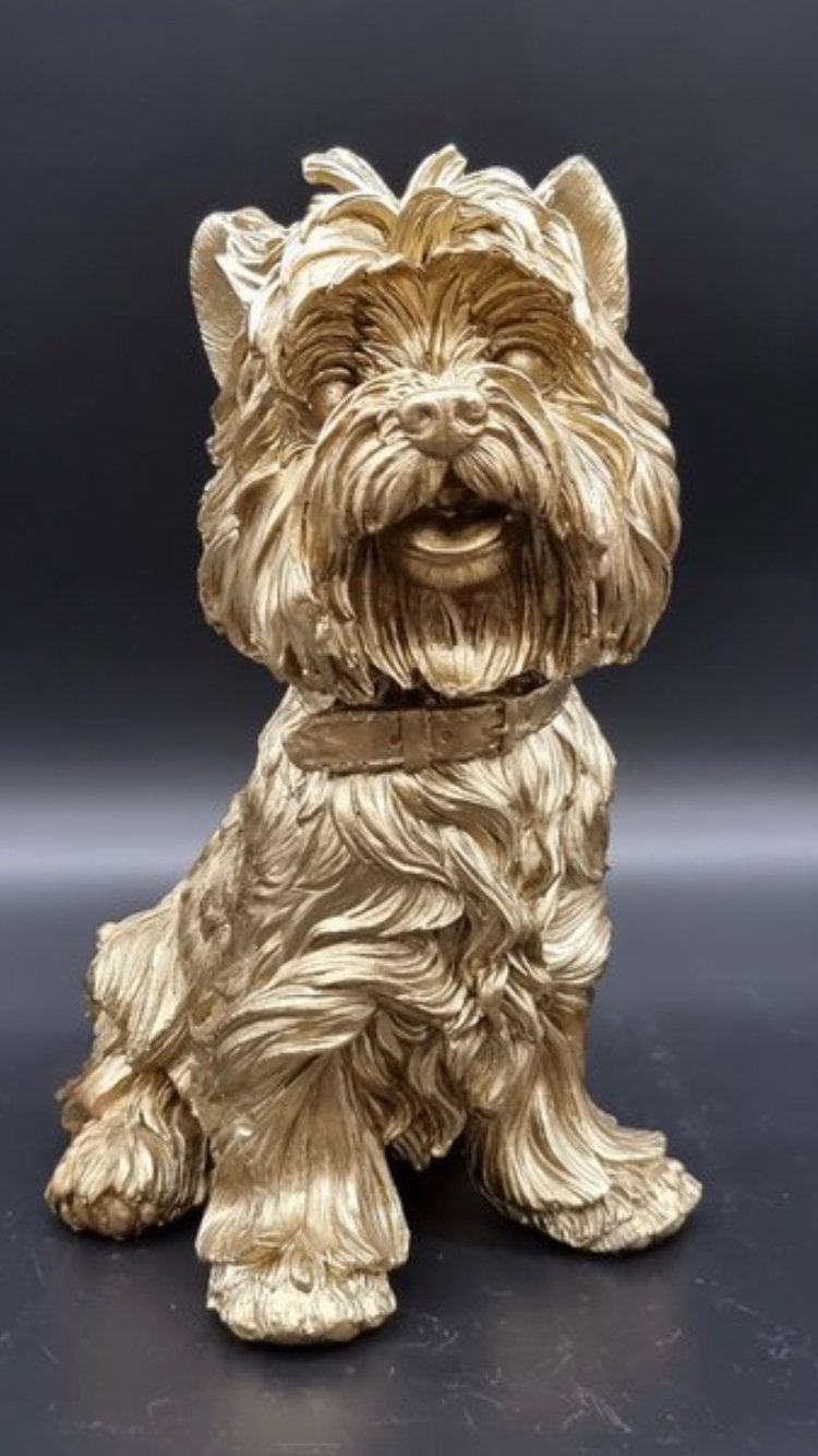 "Beeld, Terriër Dog - 25.5 cm - Hars", Ophalen of Verzenden, Nieuw, Dier