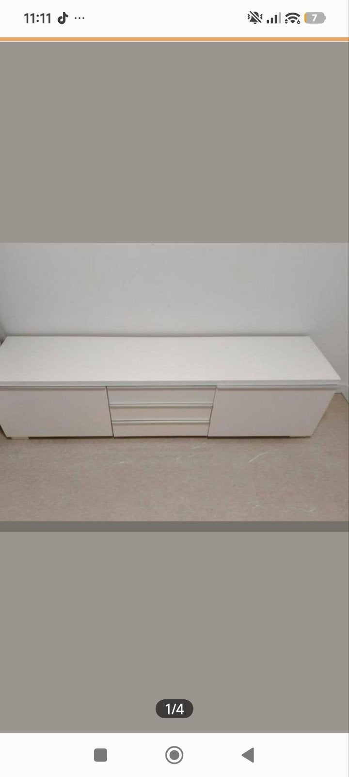Ikea besta buurs tv meubel wit 1804149cm, Ophalen, 150 tot 200 cm, Zo goed als nieuw, Minder dan 100 cm
