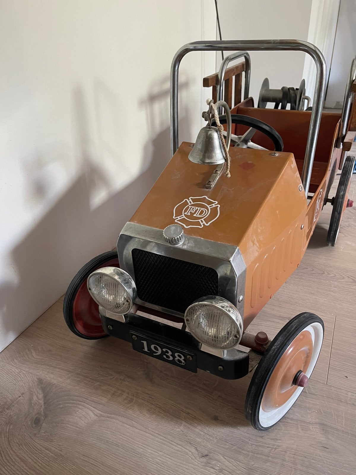 Vintage trap auto marqant brandweerauto, Ophalen, Zo goed als nieuw