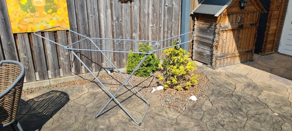 NIEUW!13 METER WASLIJN OP OPVOUWBAAR REK, Caravans en Kamperen, Ophalen, Nieuw
