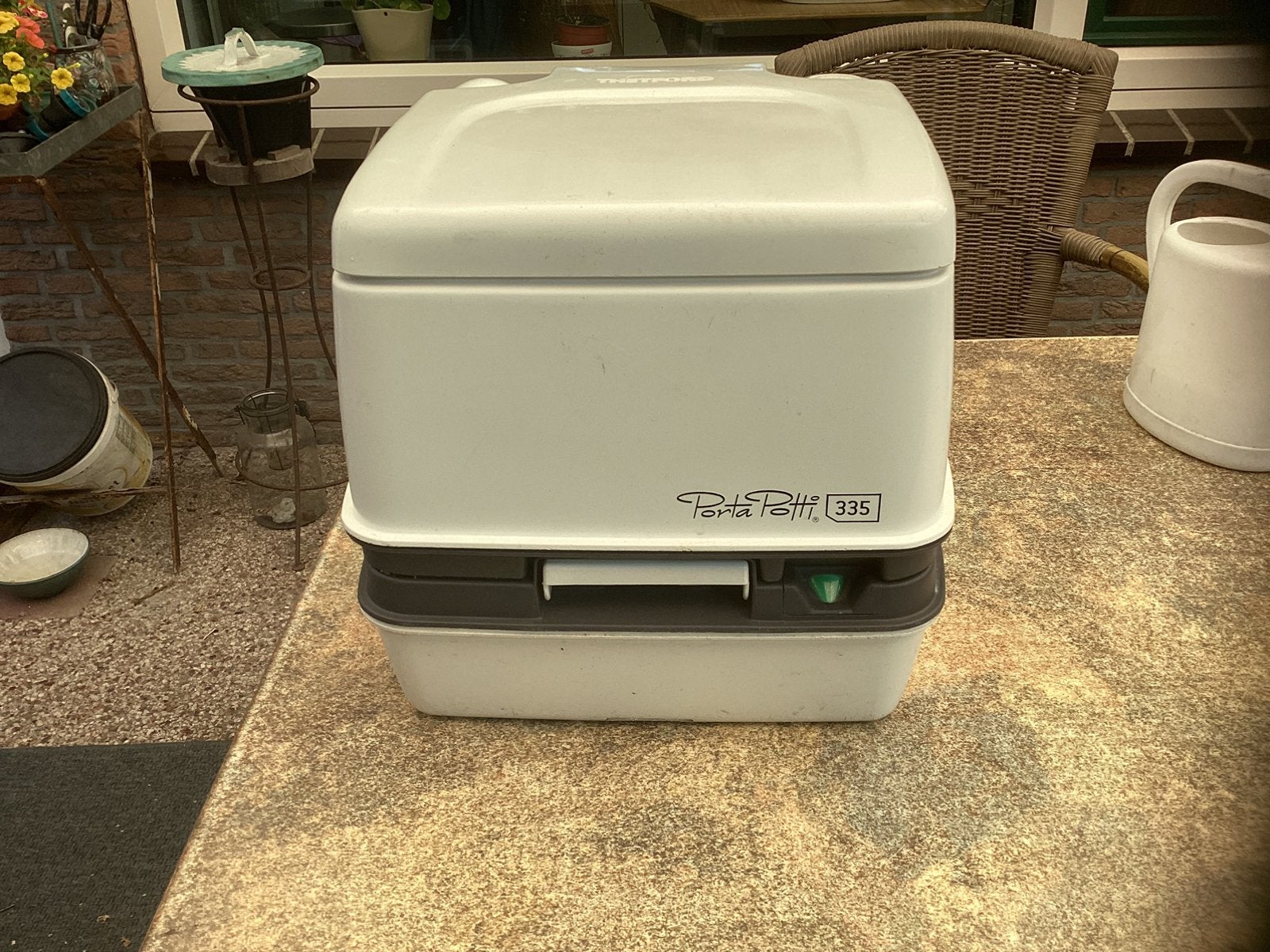 Porta potti, Ophalen, Gebruikt