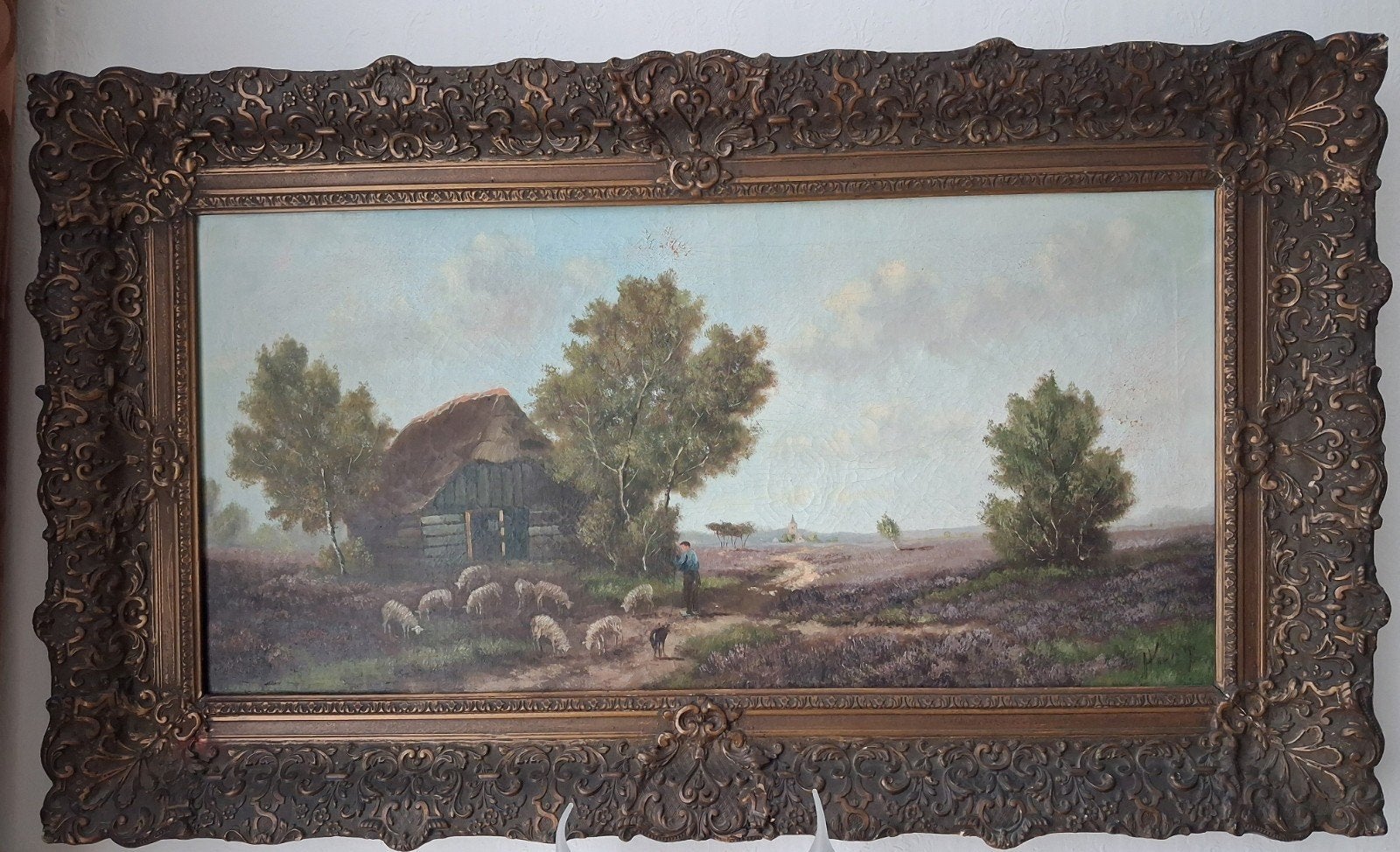Landelijk Tafereel/Gesigneerd, Antiek en Kunst, Kunst | Schilderijen | Klassiek, Ophalen