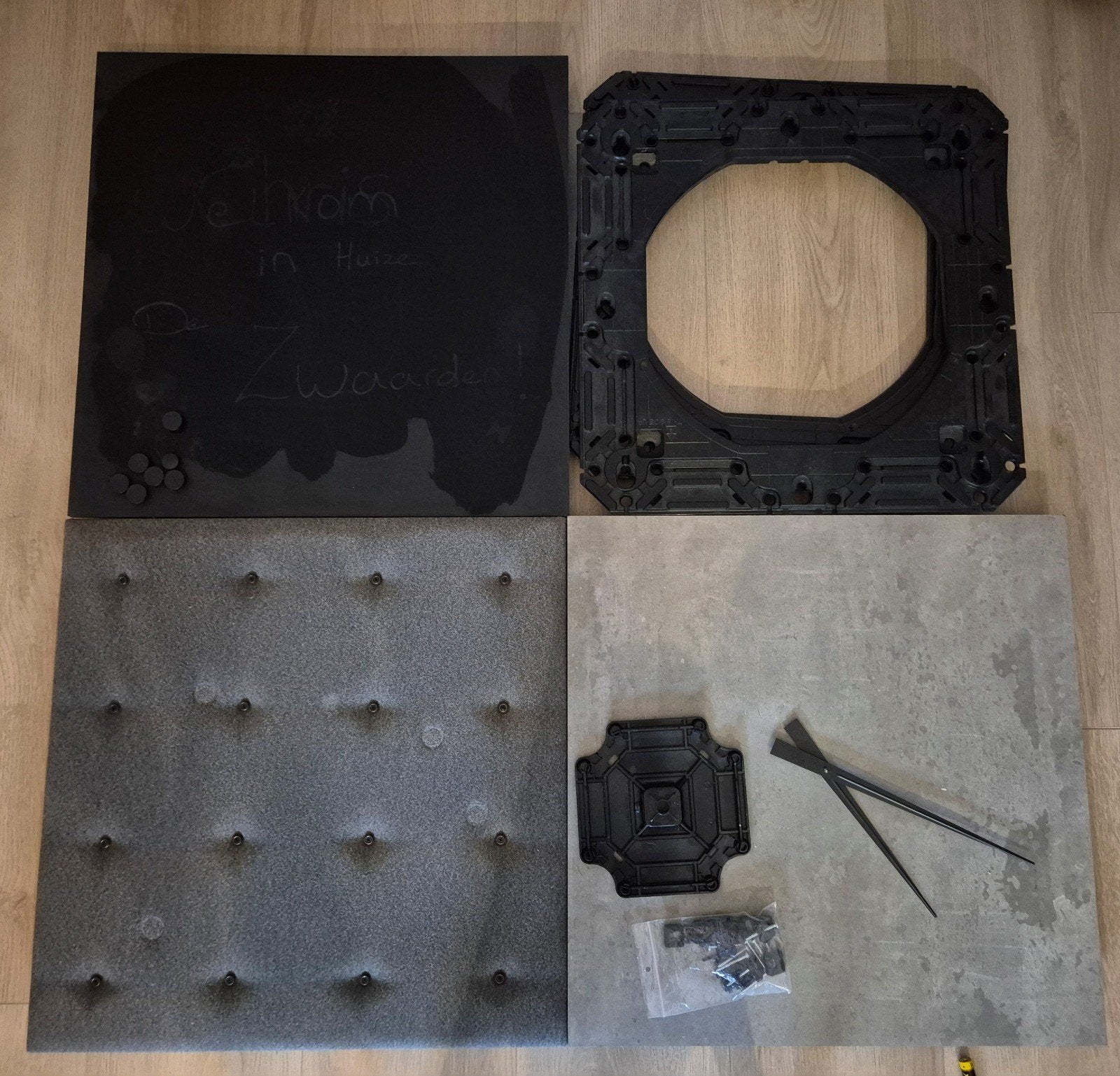 Dockfour wandpanelen set incl klok, Ophalen, Gebruikt, Krijtbord