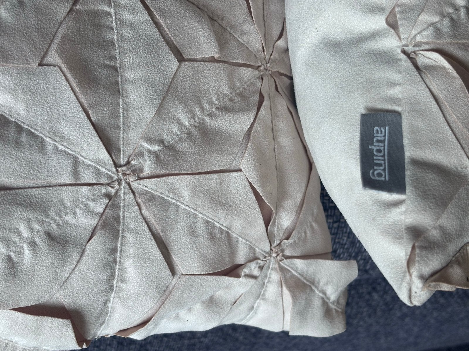 Auping OriGami Sierkussentjes 30x30cm Crème, Overige merken, Wasbaar, Beige, Vierkant