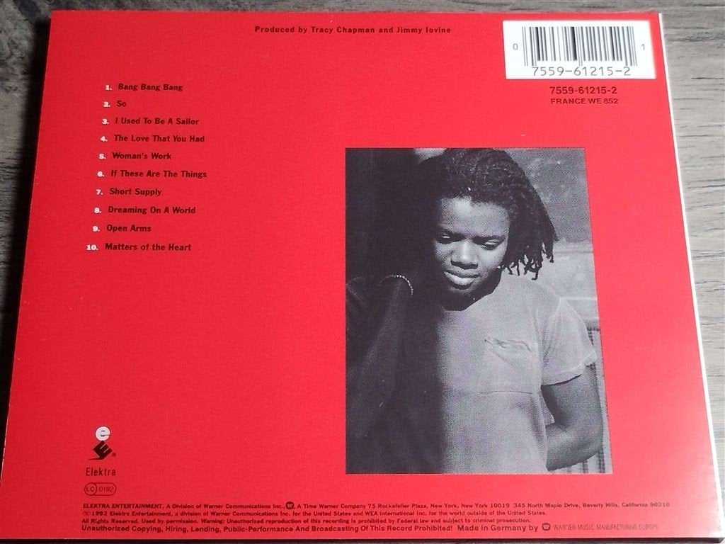 Tracy Chapman ‎– Matters Of The Heart, Cd's en Dvd's, Ophalen of Verzenden, Zo goed als nieuw, Folk