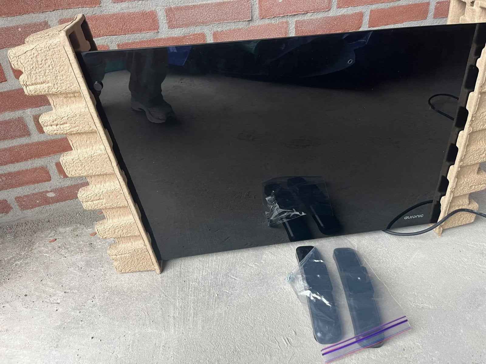 Auronic Glazen Convectorkachel 2000W Zwart, Huis en Inrichting, Ophalen, Overige soorten, Elektrisch, Zo goed als nieuw