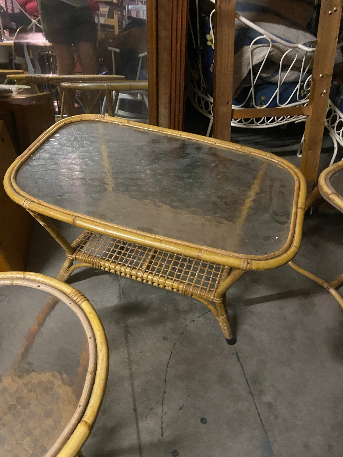 ROHE Noordwolde Bamboe Rotan Vintage Design '60 salontafels, Ophalen, Overige materialen, Gebruikt, 50 tot 100 cm