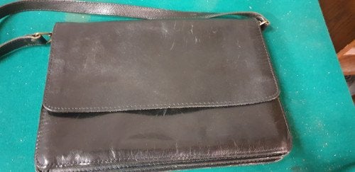 handtas zwart leer claudio ferrici, Sieraden, Tassen en Uiterlijk, Ophalen of Verzenden, 'T Olde Gre-j, Info@toldegrej.nl, Endepoelstraat 20f Didam