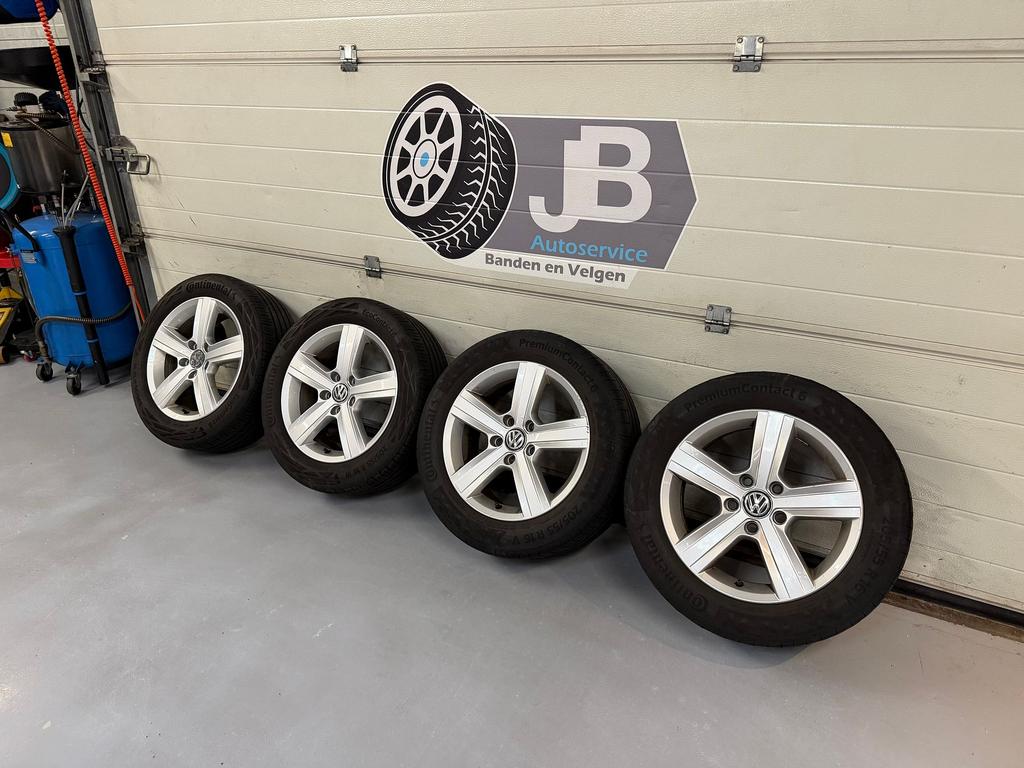 16inch Originele VW Audi Seat Skoda Velgen set! 5x112 A merk, Auto-onderdelen, Banden en Velgen, Gebruikt, -, Banden en Velgen