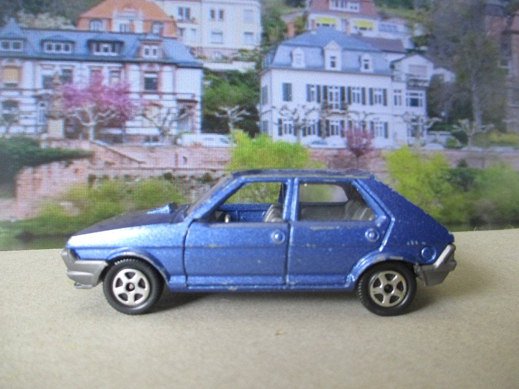 1/43 Fiat Ritmo - Mattel Mebetoys A119 metallic-blauw, Ophalen of Verzenden, Gebruikt, Auto, Overige merken