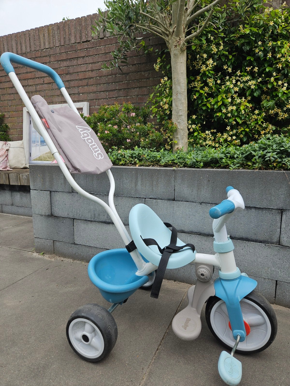 Smoby driewieler met duwstang, Ophalen, Duwstang