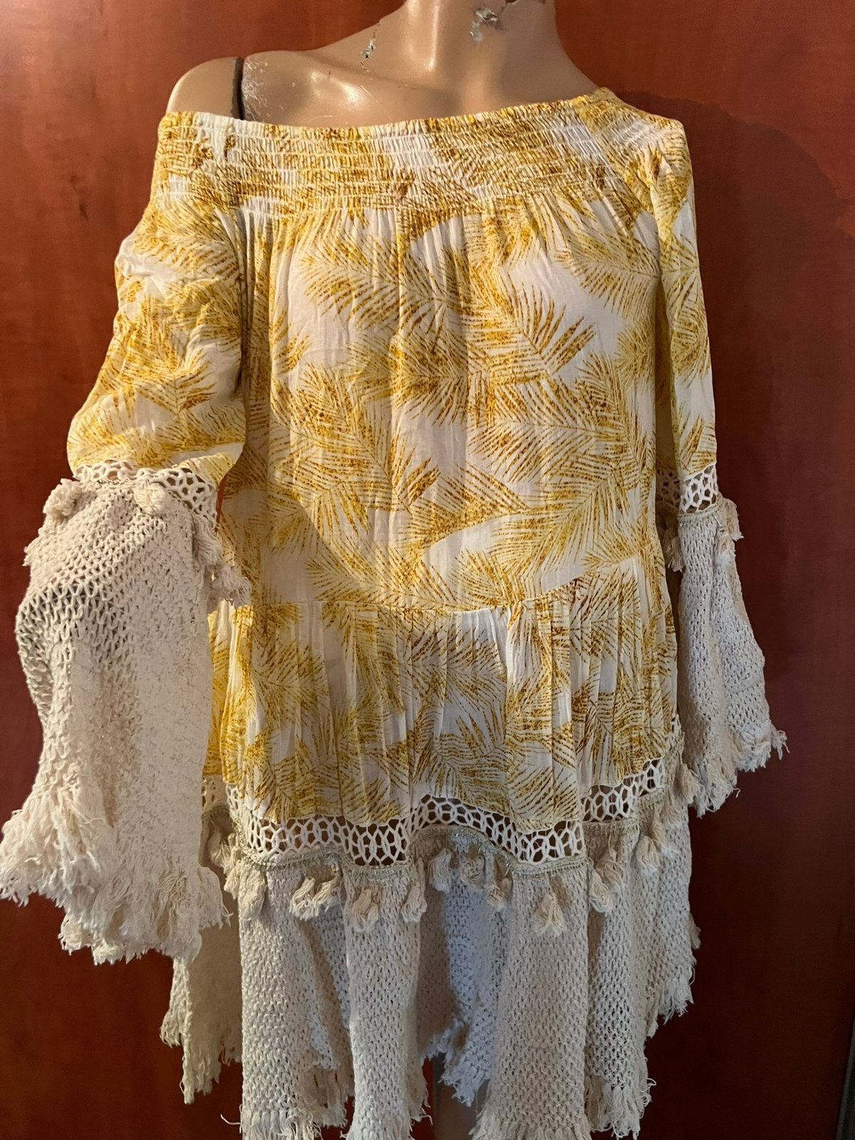 NJ COUTURE jurk maat M  origineel ZGAN beige goud, Maat 38/40 (M), F, G, R