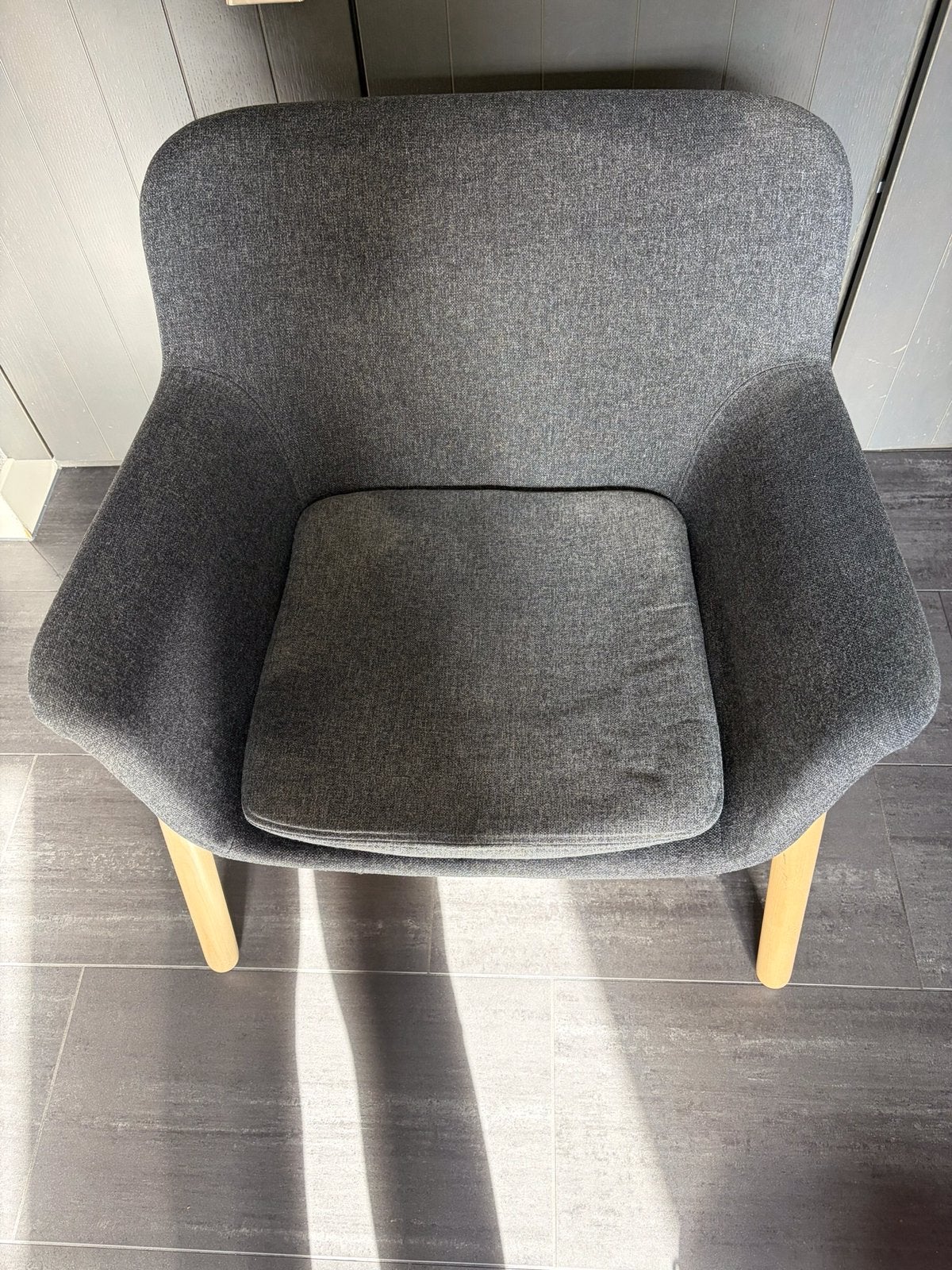 Ikea vedbo fauteuil gunnared donkergrijs, Huis en Inrichting, Fauteuils, Ophalen, Gebruikt, Minder dan 75 cm, 50 tot 75 cm