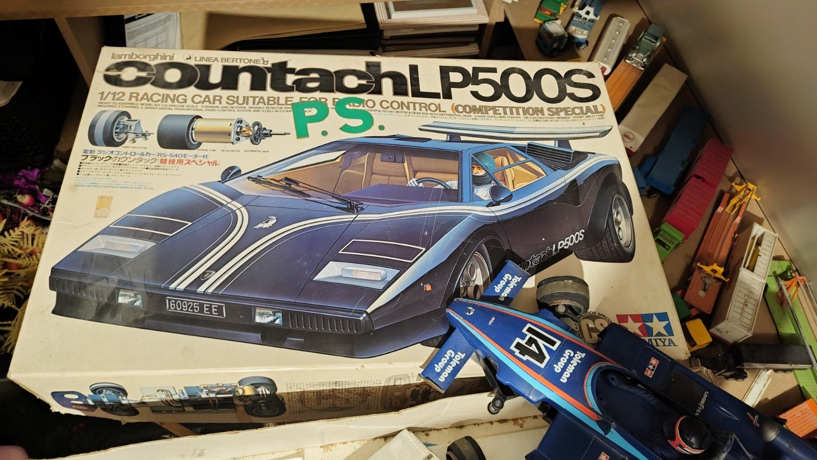 Tamiya Vintage RC Lamborghini Countach LP500S (zonder zender, Ophalen of Verzenden, Gebruikt, Elektro, Auto onroad