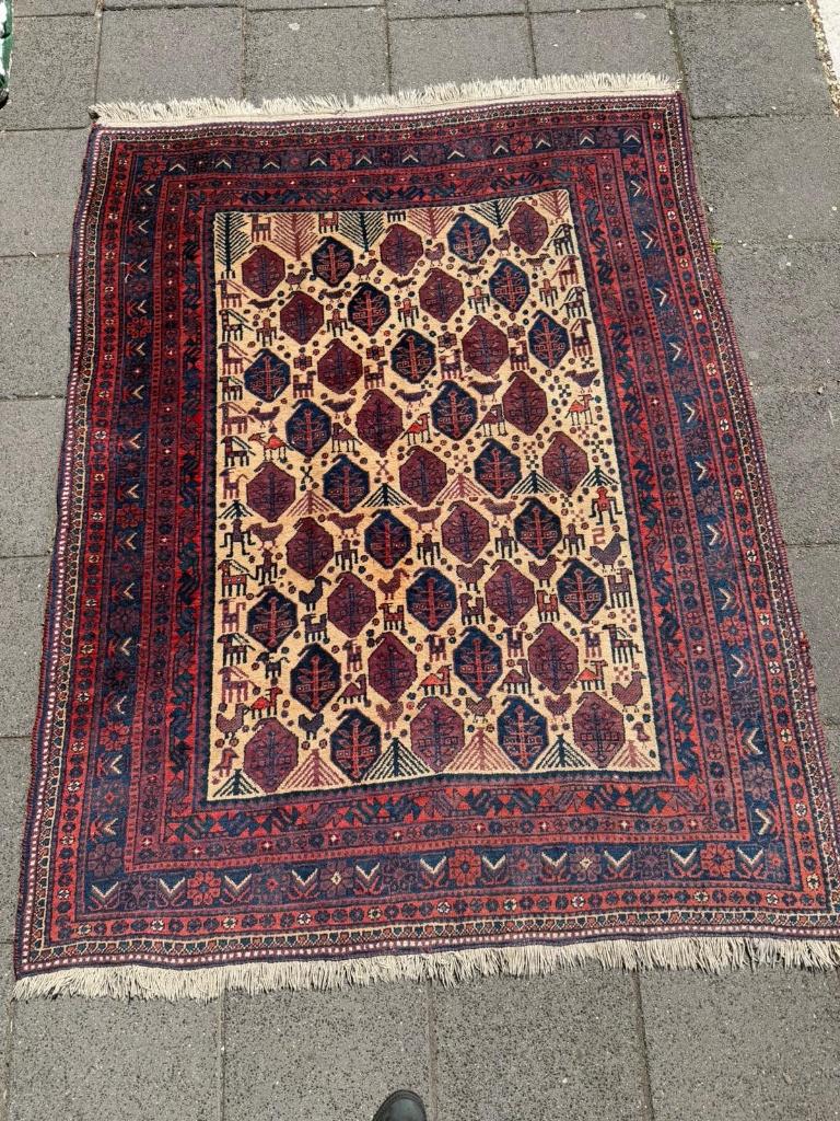 Perzische Tapijt Afshar ( Carpet , Rug )  210 x 165 cm, Overige kleuren, 200 cm of meer, Ophalen of Verzenden, Zo goed als nieuw