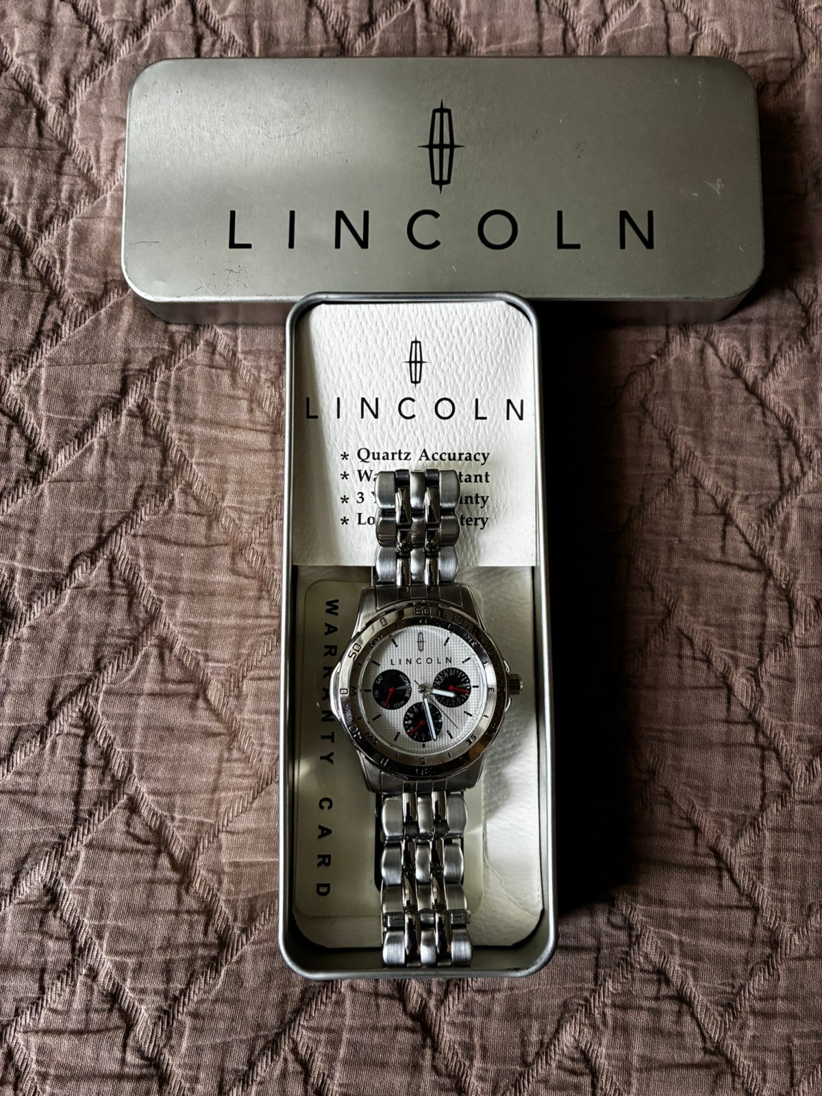LINCOLN- MERCURY promotie HORLOGE, Overige merken, Staal, Staal, Polshorloge