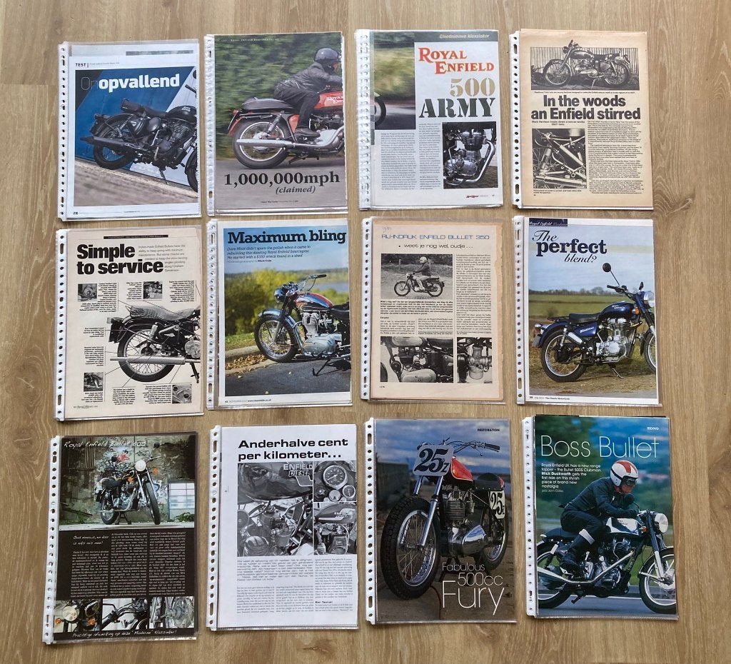 Map met documentatie  Royal Enfield Motoren / motorfietsen, Verzenden, Overige merken